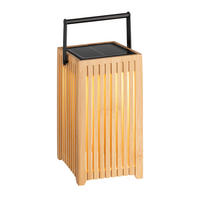 SOLÁRNE SVIETIDLO, 12/12/24 cm - čierna, Design, kov/drevo (12/12/24cm) - Ambia Garden