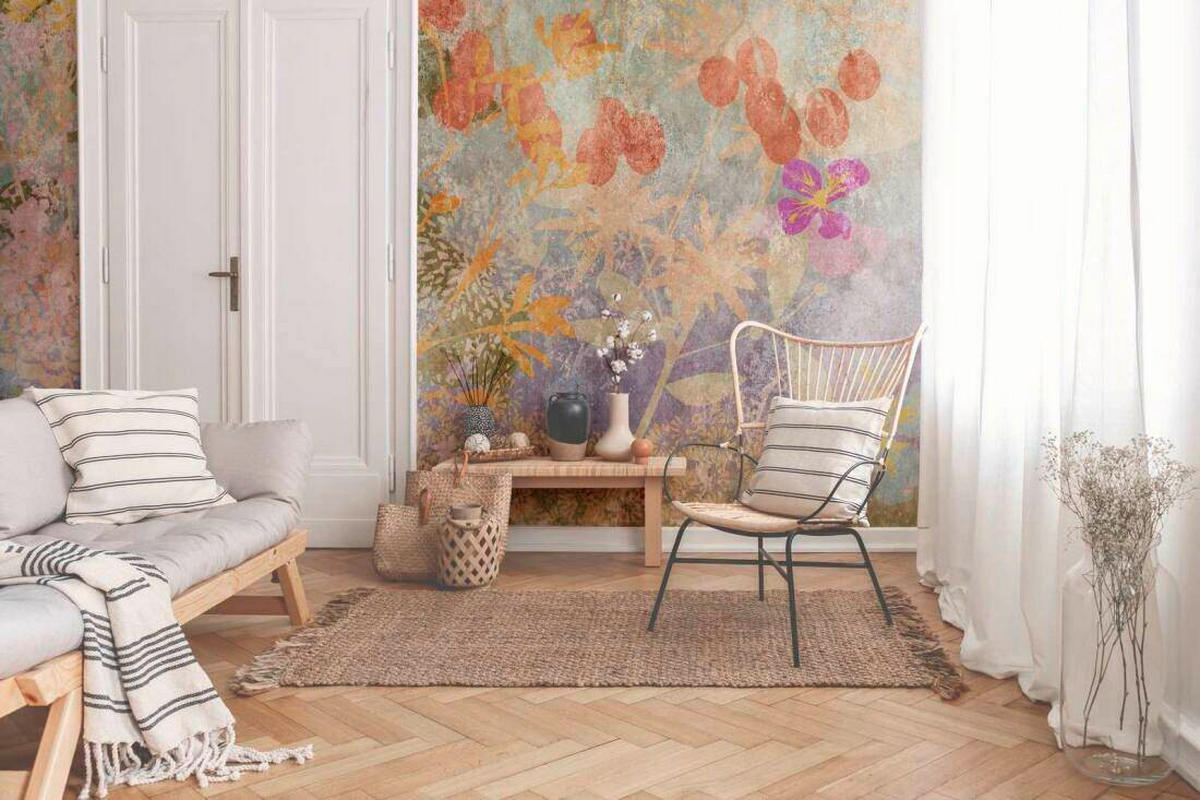 FOTOTAPETA  višebojno, narančasta, ljubičasta  - narančasta/višebojno, Lifestyle, papir (371*280cm)