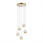 LED-HÄNGELEUCHTE 30/150 cm   - Goldfarben, Design, Glas/Metall (30/150cm) - Dieter Knoll