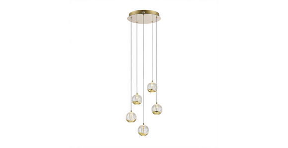 LED-HÄNGELEUCHTE 30/150 cm   - Goldfarben, Design, Glas/Metall (30/150cm) - Dieter Knoll