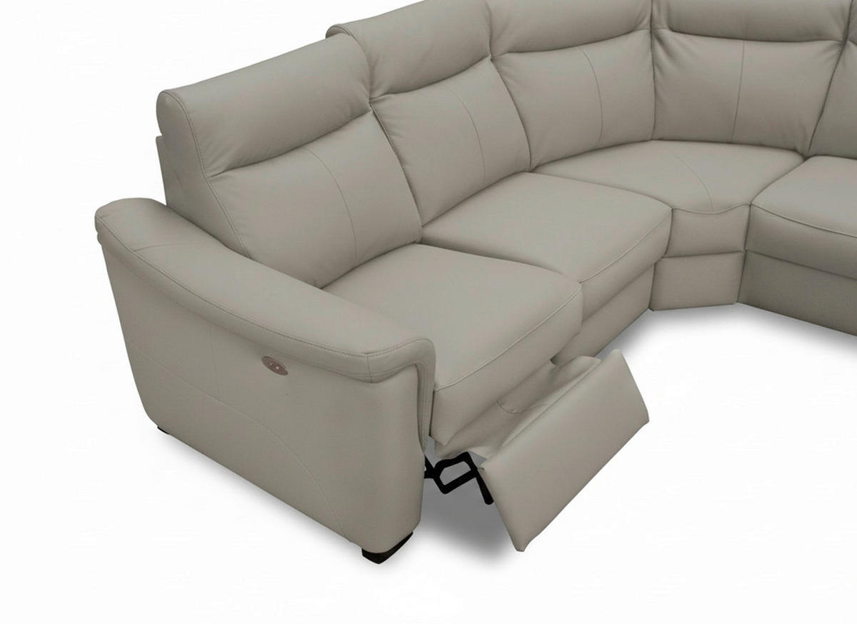 ECKSOFA Echtleder Schlammfarben  - Wengefarben/Schlammfarben, Design, Leder/Holz (260/229cm) - Livetastic