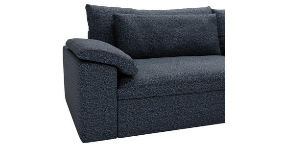 ECKSOFA  in Webstoff Blau  306/198 cm  - Blau/Schwarz, MODERN, Kunststoff/Textil (306/198cm) - Carryhome