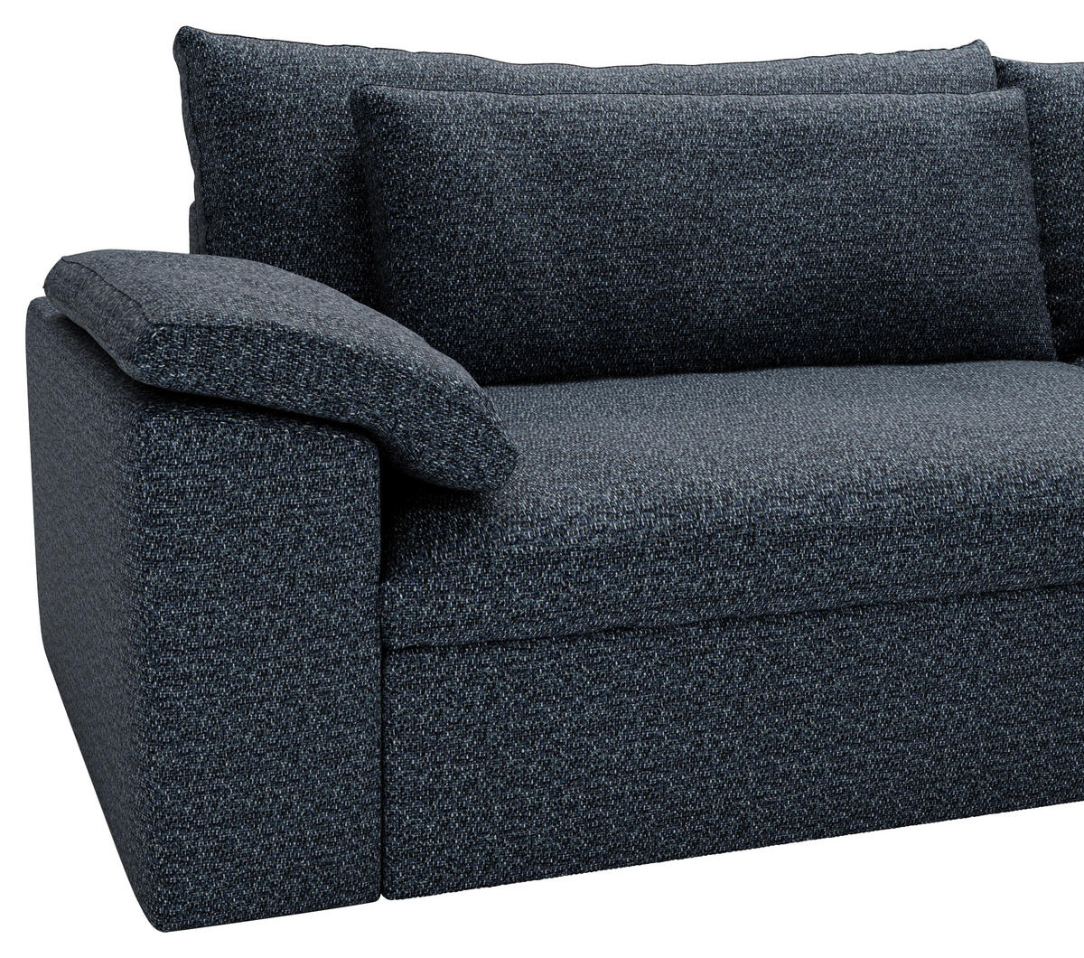 ECKSOFA  in Webstoff Blau  306/198 cm  - Blau/Schwarz, MODERN, Kunststoff/Textil (306/198cm) - Carryhome