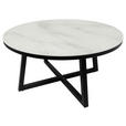 COUCHTISCH in Metall, Glas 80/80/40 cm  - Schwarz/Weiß, Design, Glas/Metall (80/80/40cm) - Xora