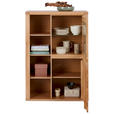 HIGHBOARD Kernbuche 98,4/139,6/37,7 cm - Kernbuche/Grau, KONVENTIONELL, Glas/Holz (98,4/139,6/37,7cm) - Voleo