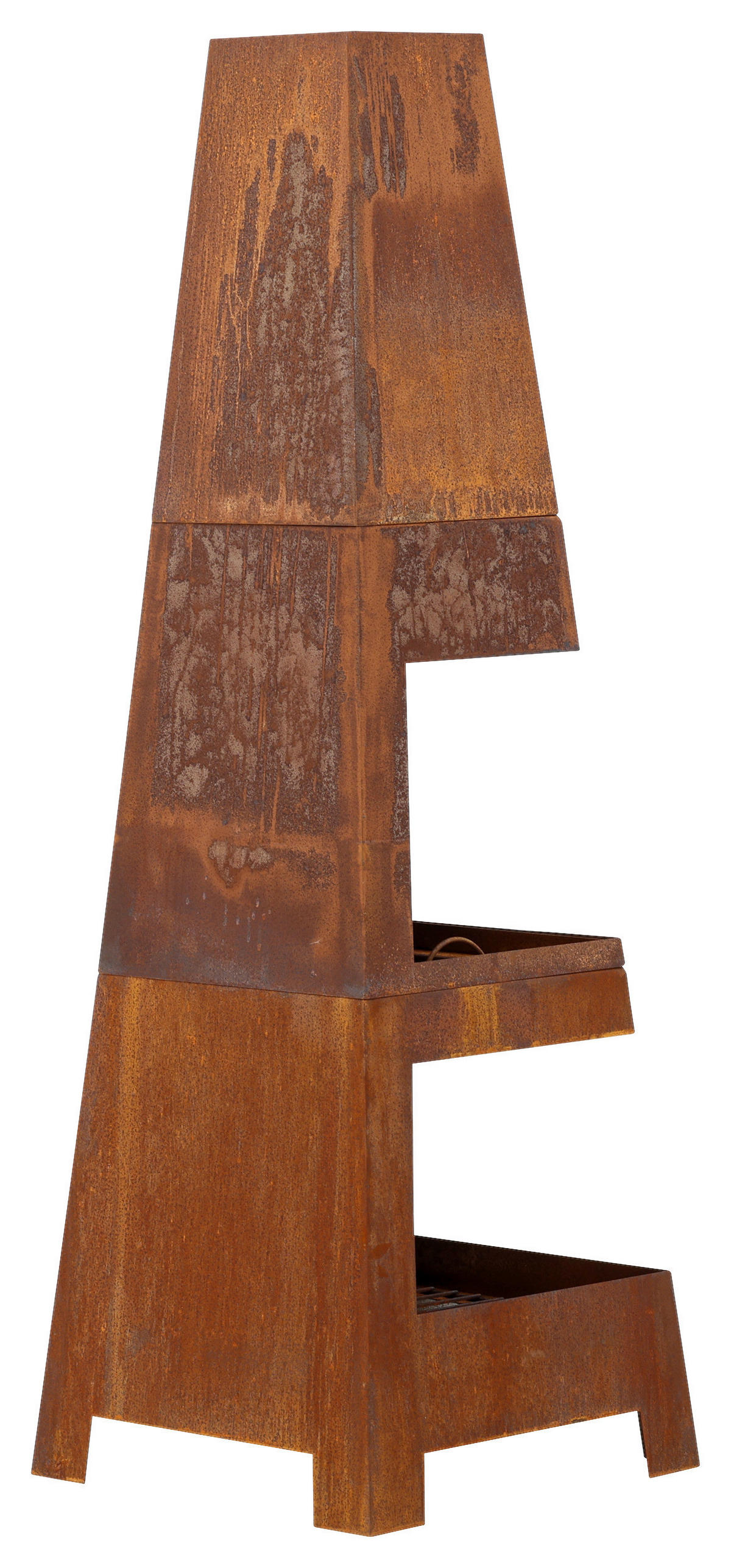 FEUERSTELLE  - Dunkelorange, KONVENTIONELL, Metall (50/150/50cm) - Gardenson