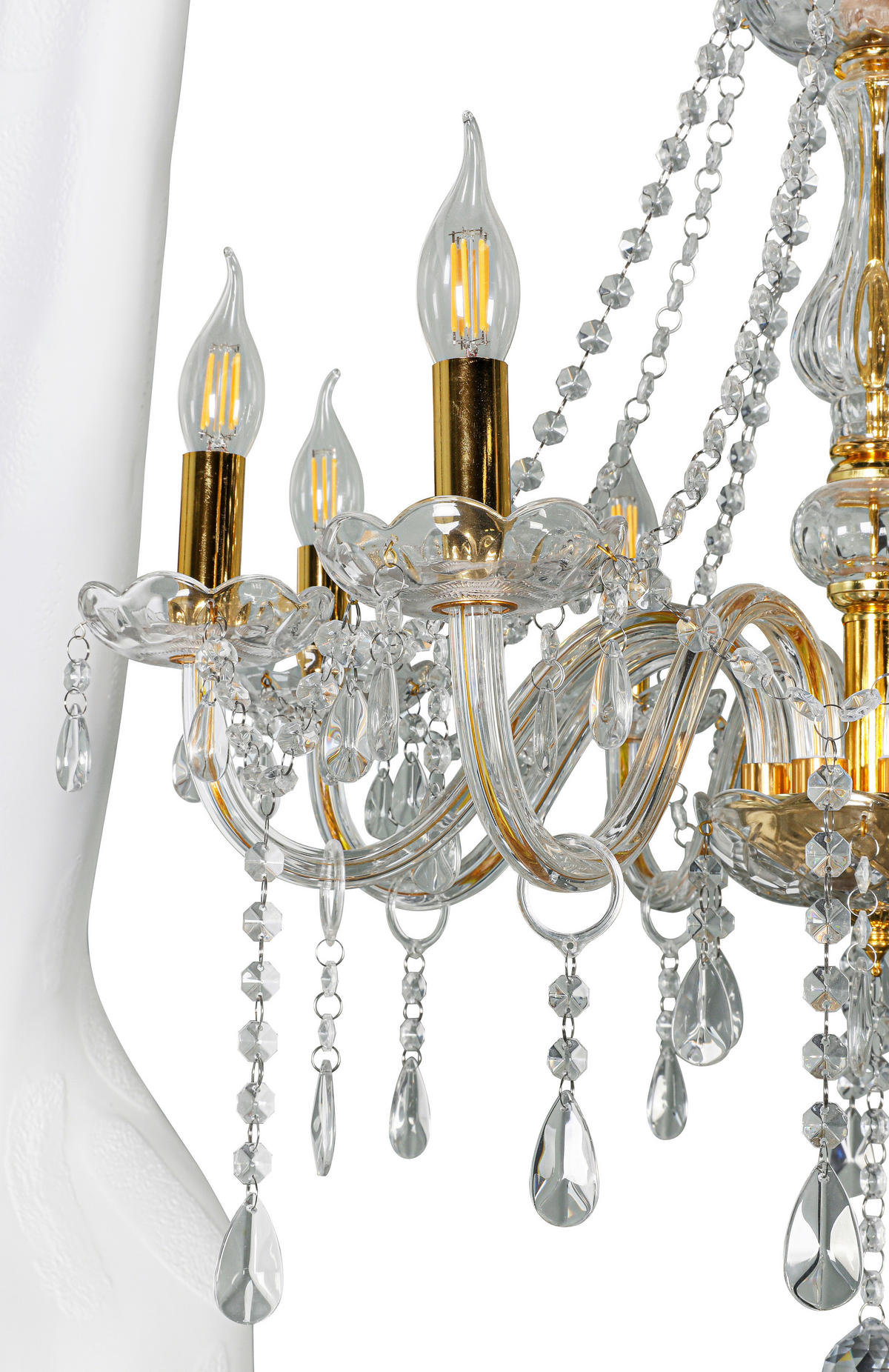 DEKOGIRAFFE - Transparent/Goldfarben, LIFESTYLE, Kunststoff/Metall (76/186/260cm) - Glandor