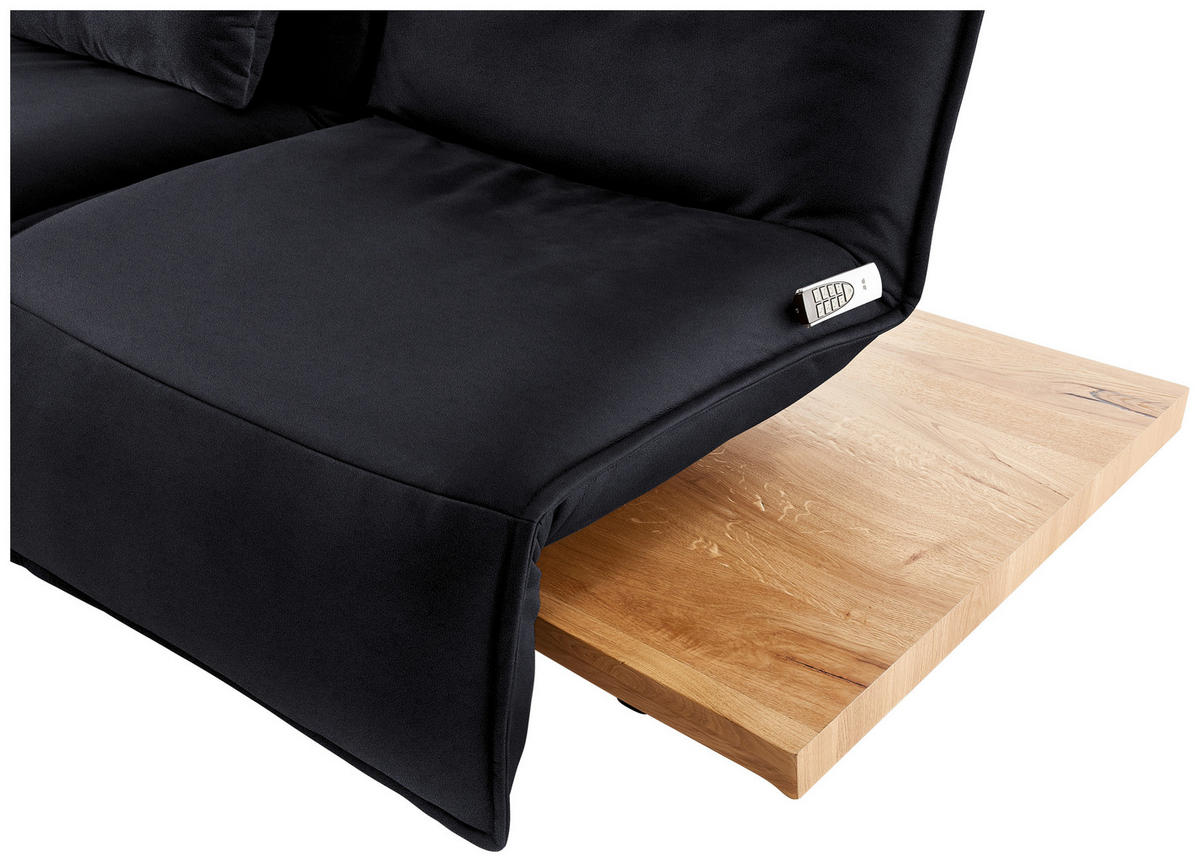 2-SITZER-SOFA in Echtleder Anthrazit  - Eichefarben/Anthrazit, Natur, Leder/Holz (240/63/115cm) - Koinor