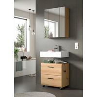BADEZIMMER 2-teilig  in 60 cm  - Schwarz/Eiche Artisan, Trend, Glas/Holzwerkstoff (60cm) - MID.YOU
