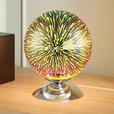 TISCHLEUCHTE Galaxy 20/25 cm  - Chromfarben, LIFESTYLE, Glas/Metall (20/25cm) - Novel