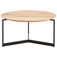 COUCHTISCH Eiche furniert 83/83/42 cm Anthrazit, Eichefarben  - Eichefarben/Anthrazit, Design, Holz/Metall (83/83/42cm) - Venjakob