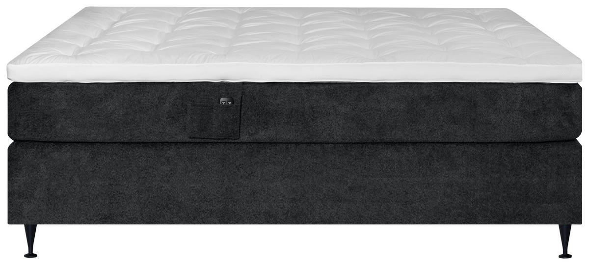 KONTINENTALSÄNG 210/210 cm  i mörkgrå  - mörkgrå/svart, Klassisk, metall/trä (210/210cm) - Ambiente