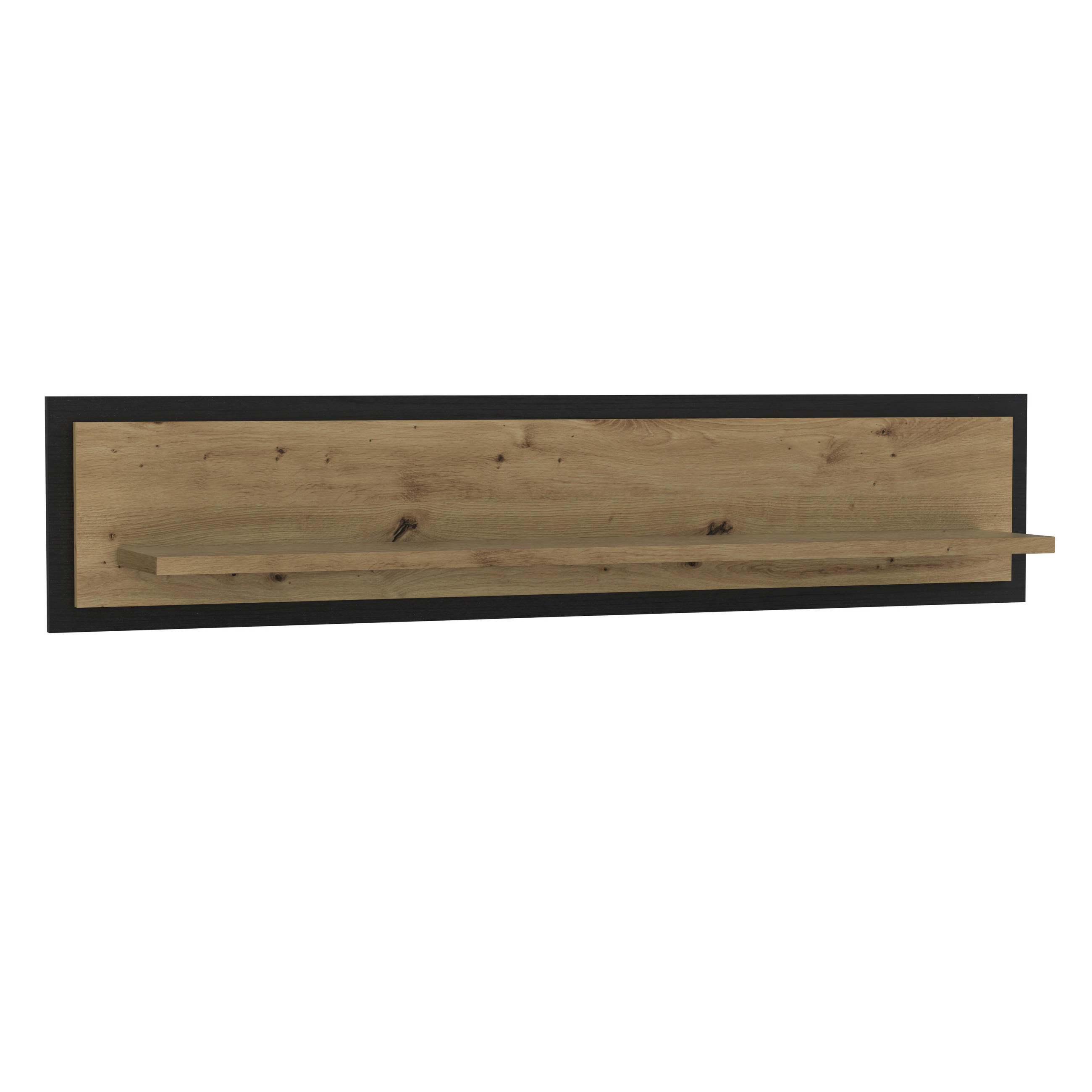 Livetastic WANDBOARD Schwarz, Eiche 140cm × 23cm × 30cm