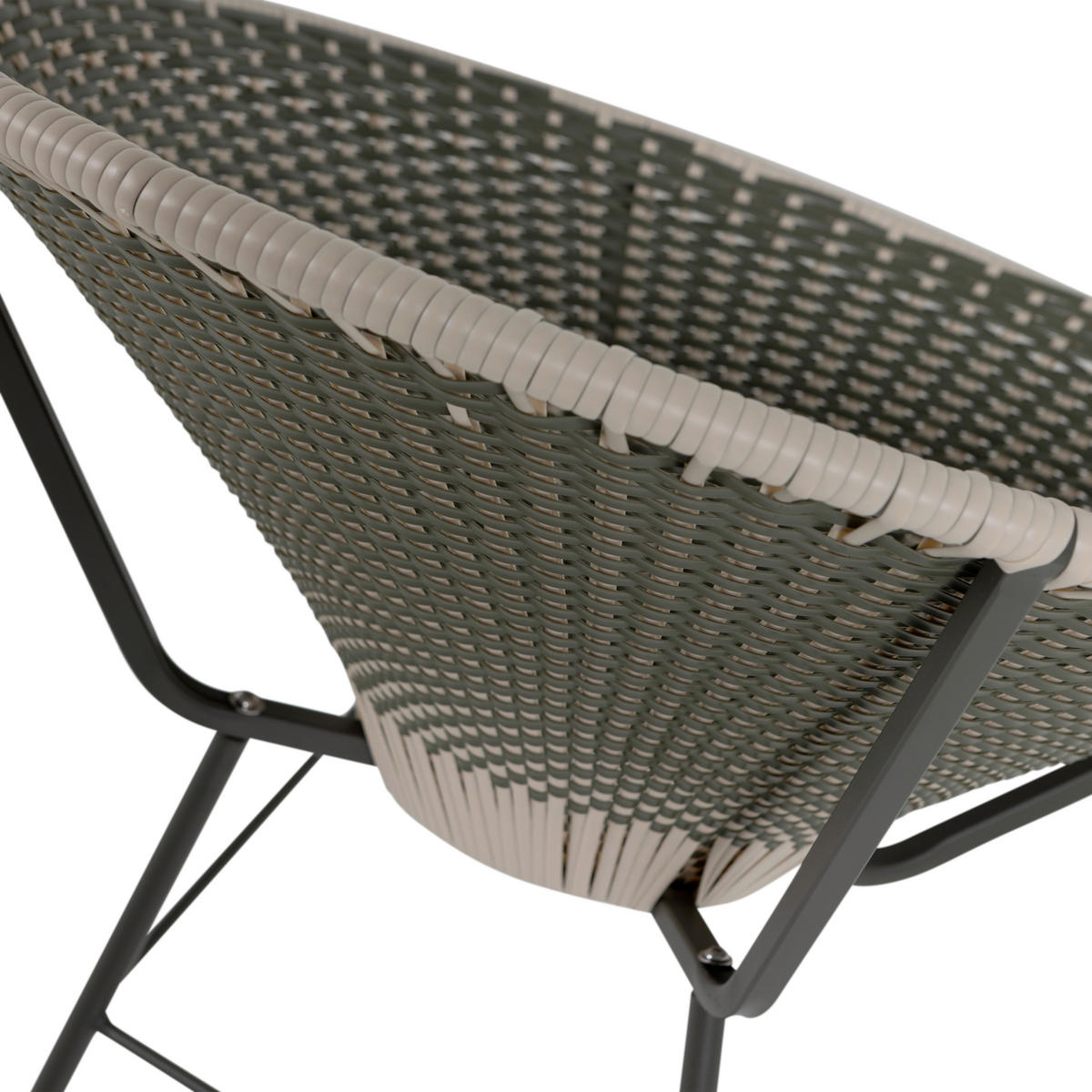 GARTENSESSEL Metall, Kunststoff Grün  - Grün, MODERN, Kunststoff/Metall (73/81/71cm) - Livetastic