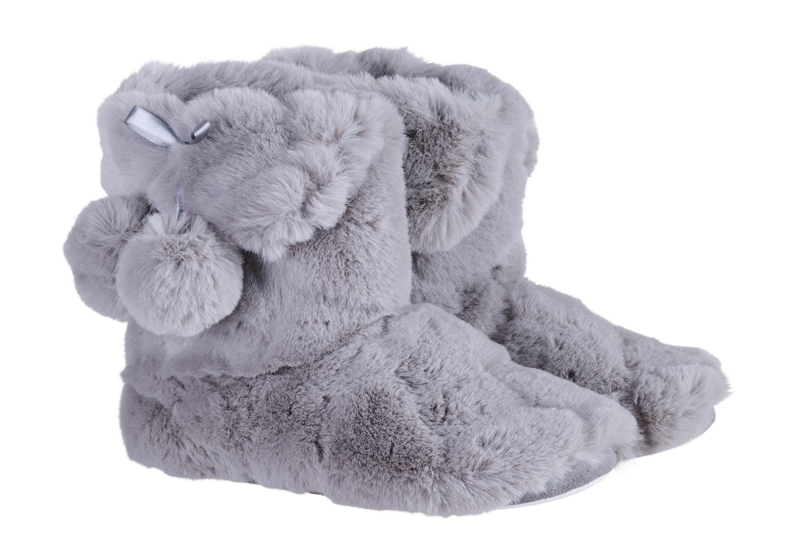 GÄSTEPANTOFFEL - Grau, Natur, Textil (24.7cm)