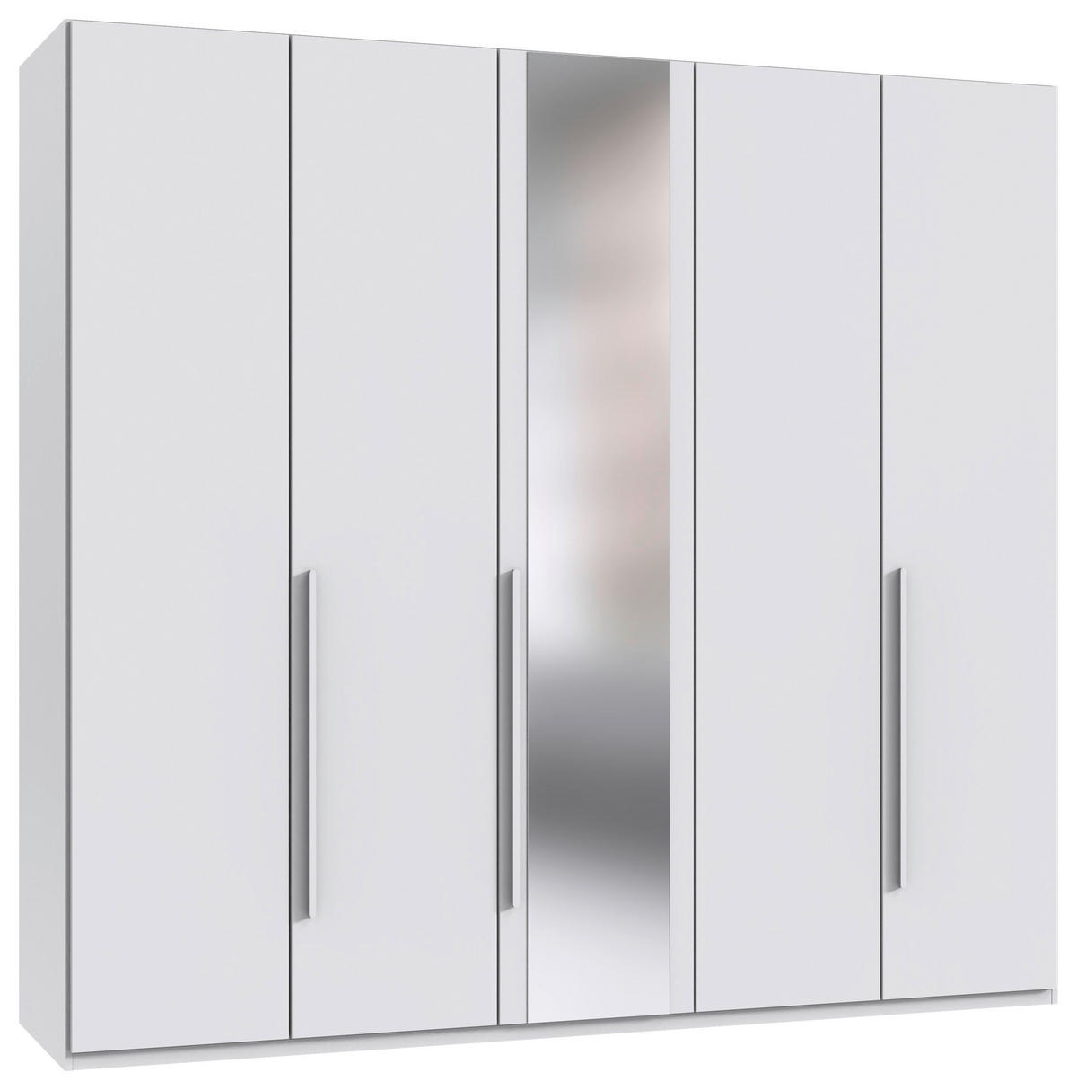 DREHTÜRENSCHRANK  in Weiß  - Weiß, MODERN, Glas/Holzwerkstoff (225/208/58cm) - Chameo