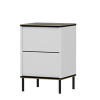 NATTDUKSBORD i svart, vit  - vit/svart, Design, metall/trämaterial (40/60/35cm) - Livetastic