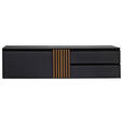LOWBOARD in 187/61/45 cm - Anthrazit/Nussbaumfarben, Design, Holz/Holzwerkstoff (187/61/45cm) - Moderano