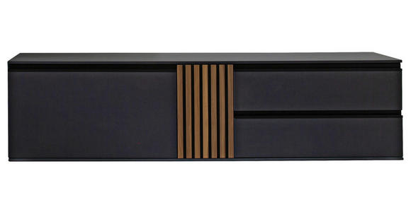 LOWBOARD in 187/61/45 cm - Anthrazit/Nussbaumfarben, Design, Holz/Holzwerkstoff (187/61/45cm) - Moderano