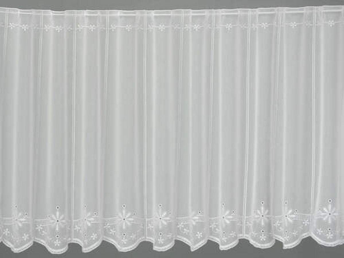 VITRÁZSFÜGGÖNY 45 cm  - fehér, Basics, textil (45cm)