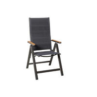GARTENKLAPPSESSEL in Metall, Kunststoff, Textil Graphitfarben, Grau, Naturfarben  - Graphitfarben/Naturfarben, KONVENTIONELL, Kunststoff/Textil (61/83,5/53cm) - Gardenson