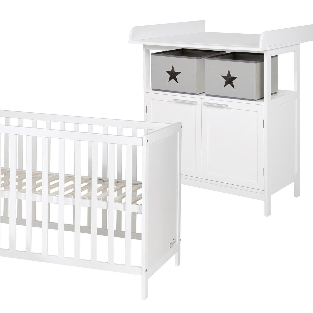 BABYZIMMERSET 2-tlg. roba Hamburg  - Weiß, Basics, Holzwerkstoff - Roba