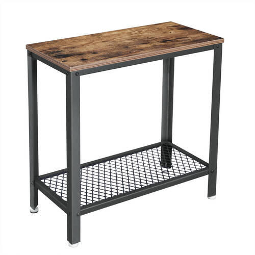 BEISTELLTISCH 60/30/60 cm Braun, Schwarz rechteckig  - Schwarz/Braun, Trend, Holzwerkstoff/Metall (60/30/60cm) - Boxxx