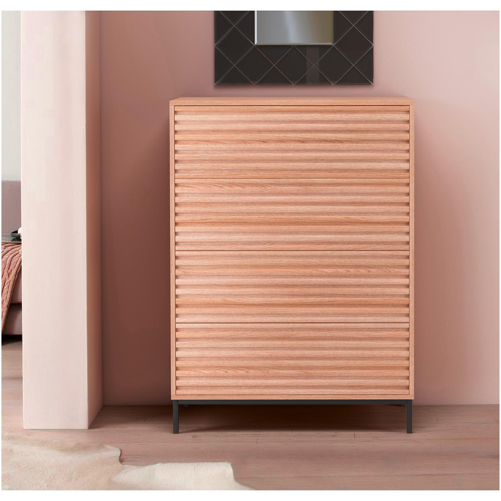 HIGHBOARD  in  - Naturfarben, Design, Holzwerkstoff/Metall (80/110/35cm) - MID.YOU