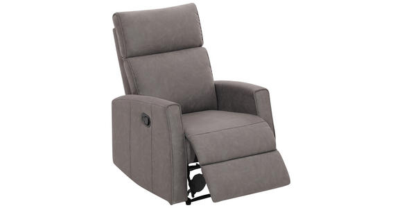 RELAXSESSEL Mikrofaser    - Schwarz/Grau, KONVENTIONELL, Kunststoff/Textil (73/105/93cm) - Xora