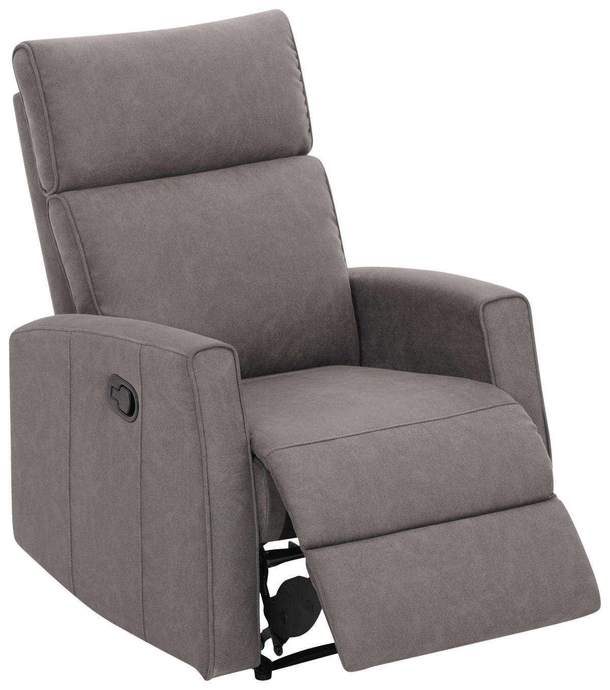 RELAXSESSEL Mikrofaser    - Schwarz/Grau, KONVENTIONELL, Kunststoff/Textil (73/105/93cm) - Xora