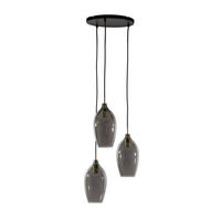 HÄNGELEUCHTE LUKARO 35/32/35 cm  - Grau, Basics, Glas/Metall (35/32/35cm) - Light & Living