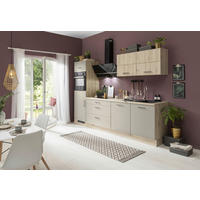 KONYHABLOKK GÉPEK NÉLKÜL  - tölgyfa színű/szürke, Basics, faalapú anyag (280cm) - Venda