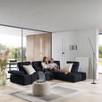 ECKSOFA in Struktur Schwarz  313/233 cm  - Schwarz, Design, Kunststoff/Textil (313/233cm) - Emilio Belluti