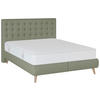 BOXSPRINGBETT 140/200 cm  in Grün  - Grün, Design, Holz/Textil (140/200cm) - Carryhome