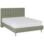BOXSPRINGBETT 160/200 cm  in Grün  - Grün, Design, Holz/Textil (160/200cm) - Carryhome