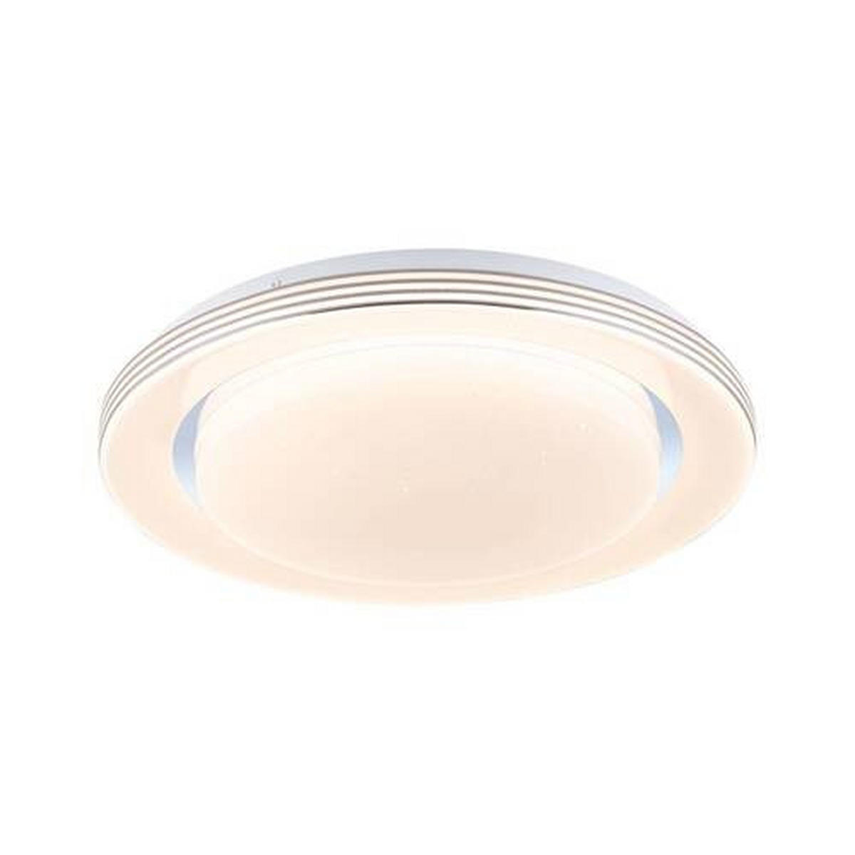 DECKENLEUCHTE  38/7,5 cm    - Chromfarben/Weiß, Basics, Kunststoff/Metall (38/7,5cm) - Paulmann