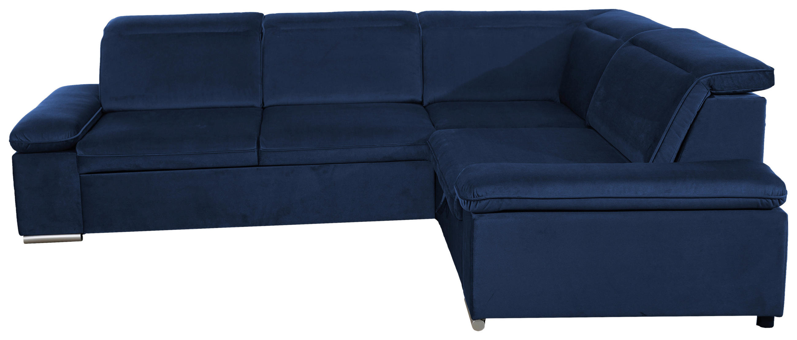 MID.YOU ROZKLADACIA ROHOVÁ POHOVKA, textil, tmavomodrá