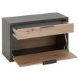 GARDEROBENBANK  in 85,1/52,3/35,3 cm  - Schieferfarben/Schwarz, Design, Kunststoff/Metall (85,1/52,3/35,3cm) - Carryhome