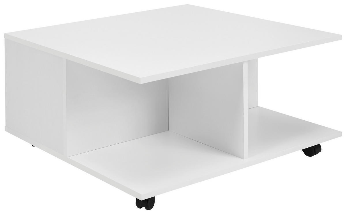 COUCHTISCH in Holzwerkstoff 70/70/36,5 cm  - Weiss, Modern, Holzwerkstoff/Kunststoff (70/70/36,5cm) - MID.YOU