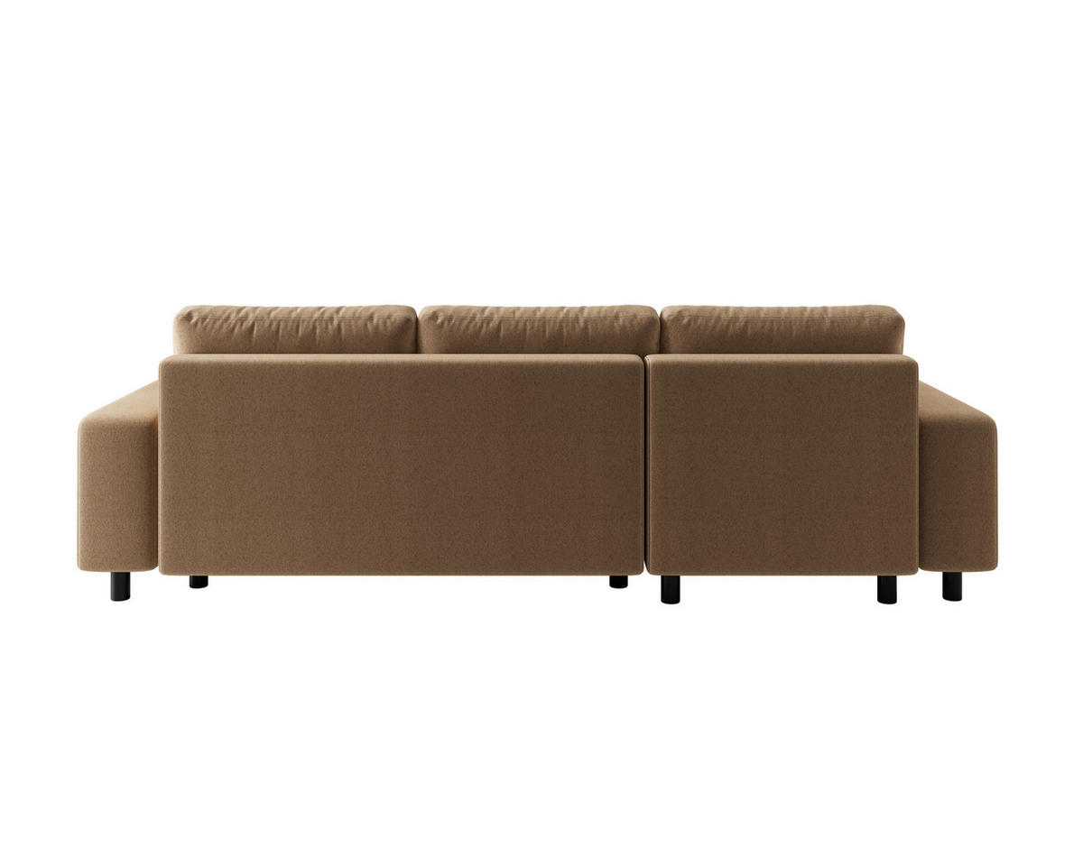 ECKSOFA  in Jacquard Senfgelb  - Senfgelb/Schwarz, MODERN, Kunststoff/Textil (144/246cm) - Carryhome