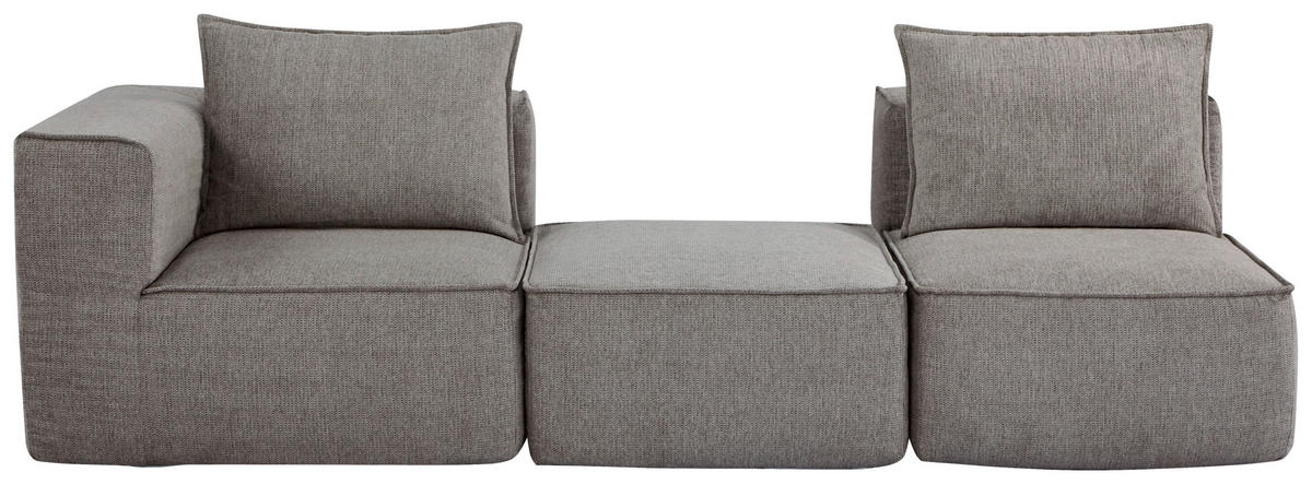 SOFAELEMENT Webstoff Taupe  - Taupe/Weiß, Design, Kunststoff/Textil (90/80/90cm) - Carryhome