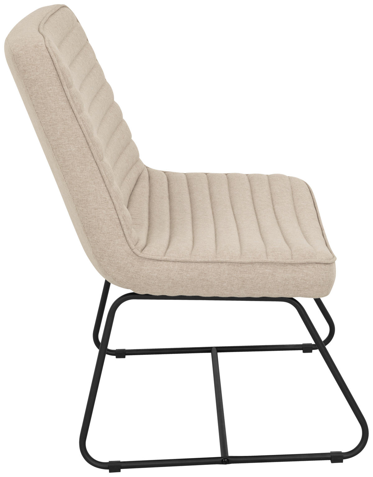 SESSEL Webstoff Beige    - Beige/Schwarz, MODERN, Textil/Metall (66/85/69cm) - P & B