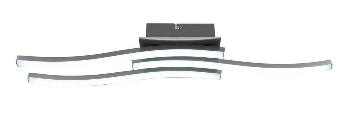 LED PLAFONJERA  - bela/srebrna, Osnovno, metal/plastika (54,5/14/6,5cm) - Boxxx