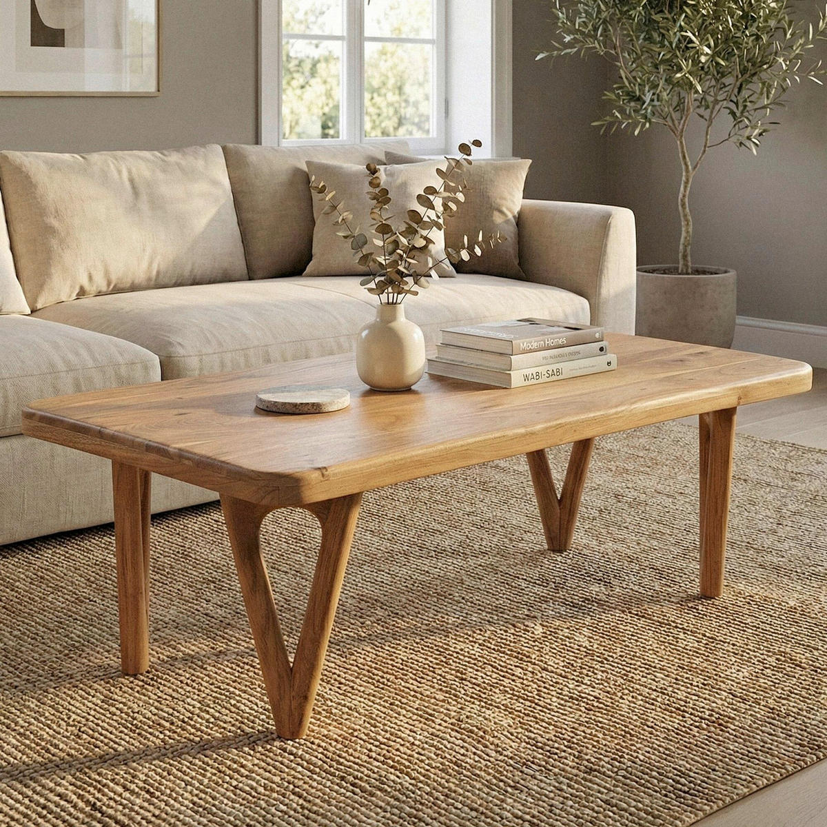 KONFERENČNÍ STOLEK, barvy akácie, dřevo, 120/60/40 cm - barvy akácie, Design, dřevo (120/60/40cm) - Livetastic