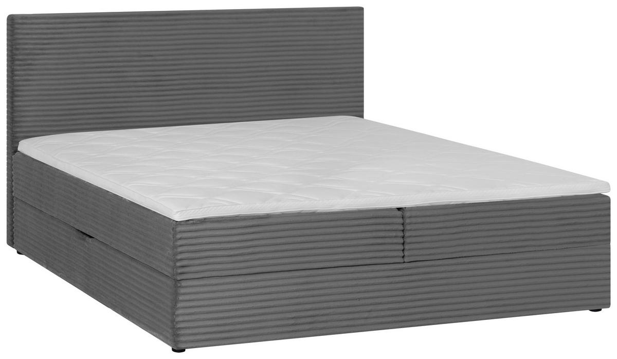 BOXBETT 140/200 cm  in Grau  - Schwarz/Grau, Trend, Kunststoff/Textil (140/200cm) - Boxxx