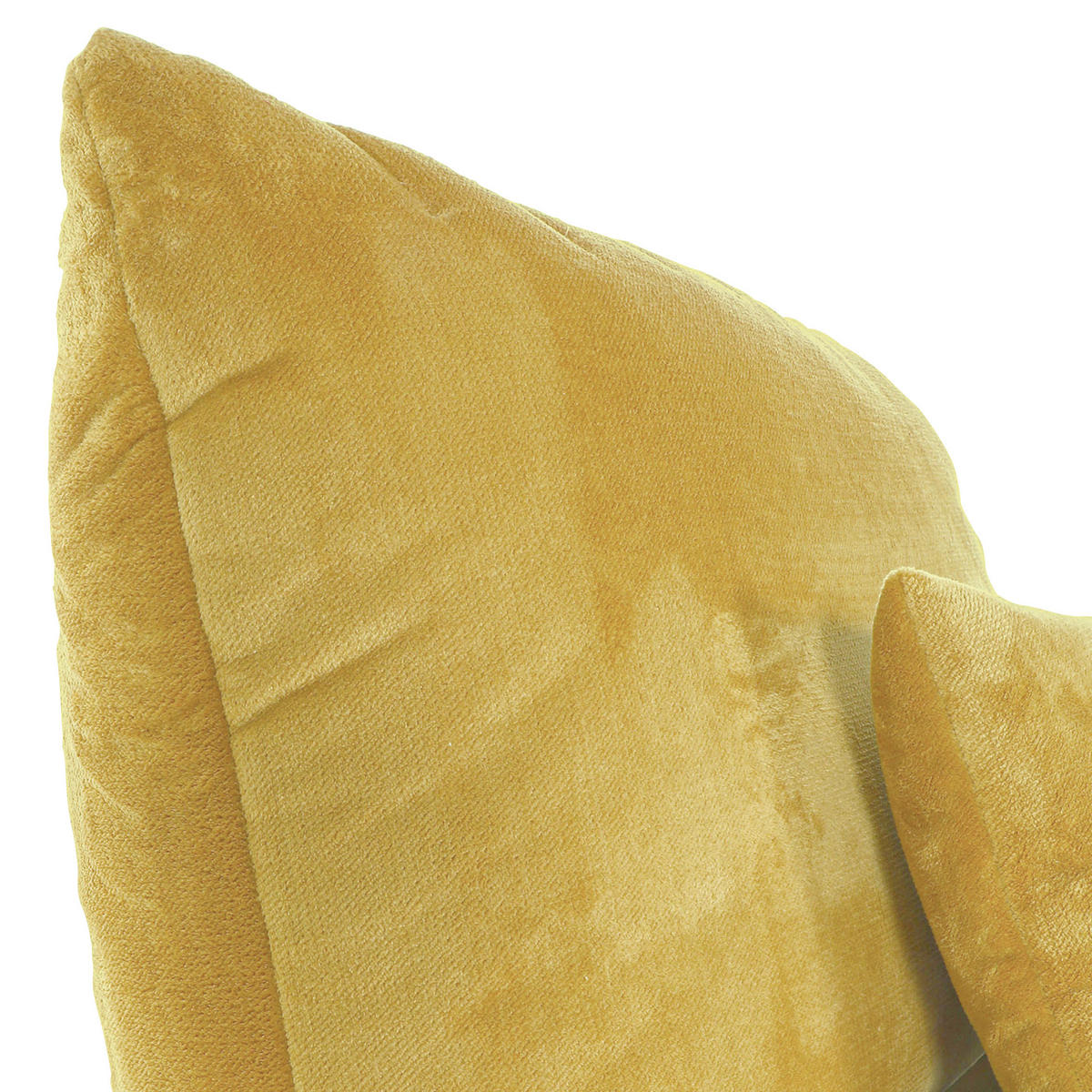 LIGGFÅTÖLJ i plysch gul  - svart/gul, Klassisk, textil/plast (100/86/166cm) - MID.YOU