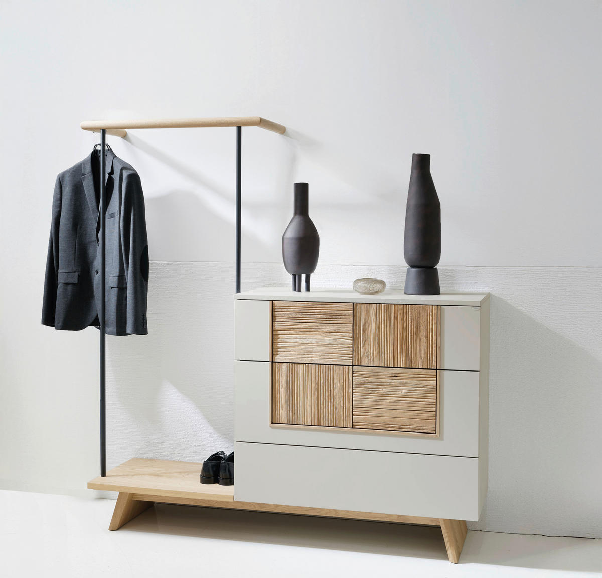 KOMMODE  in 168/170/43 cm  - Wildeiche/Weiß, Design, Holz/Holzwerkstoff (168/170/43cm) - Voglauer