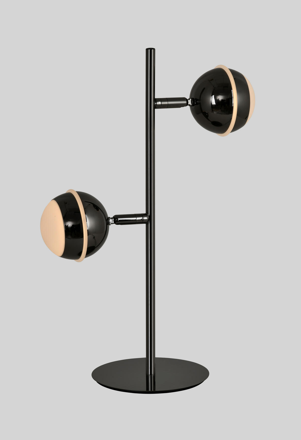 LED-TISCHLEUCHTE Biarritz 24/42/15 cm  - Schwarzchrom, Design, Kunststoff/Metall (24/42/15cm)