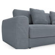 ECKSOFA Grau Cord  - Schwarz/Grau, MODERN, Kunststoff/Textil (302/182cm) - Carryhome