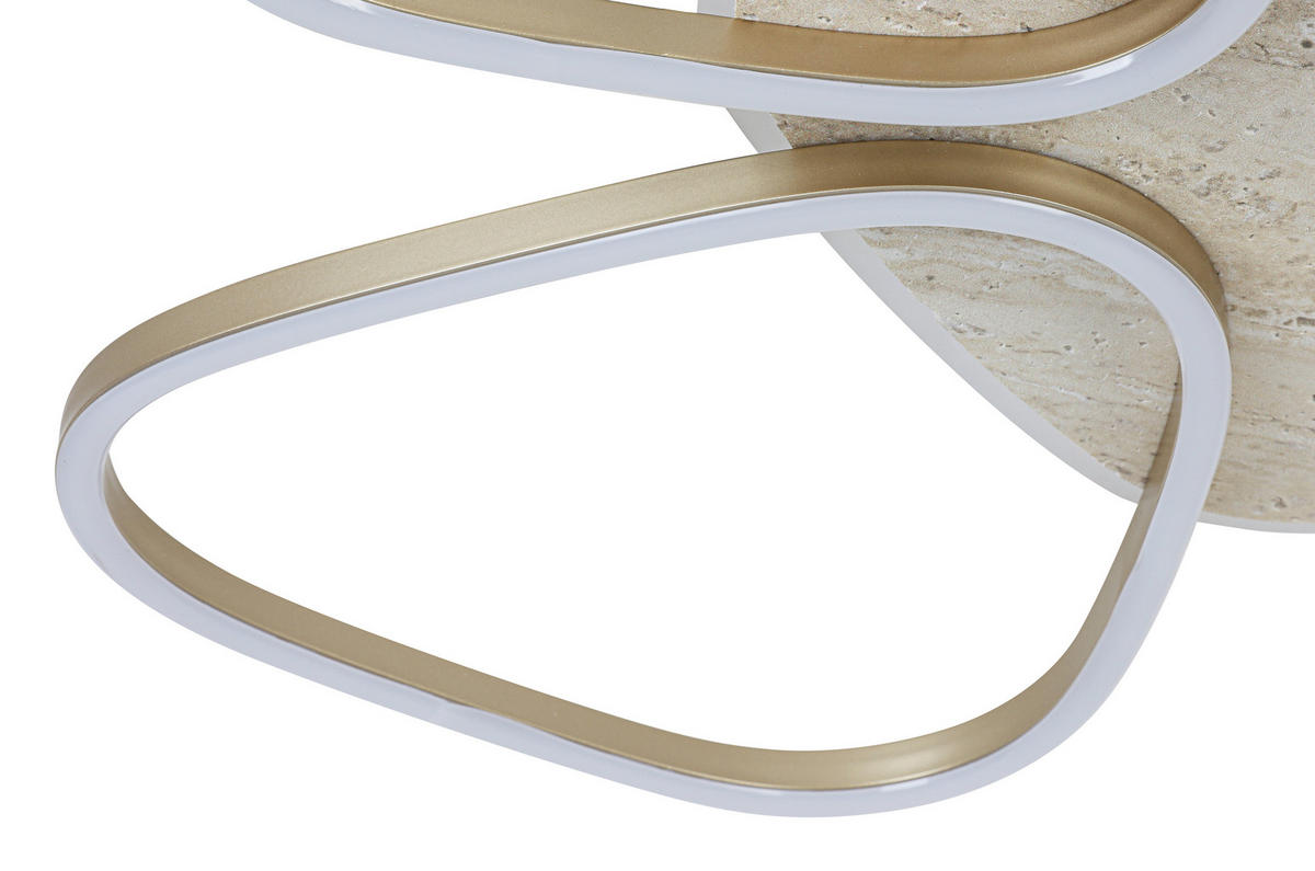 DECKENLEUCHTE    75/50/5 cm  - Champagner, Trend, Kunststoff/Metall (75/50/5cm) - Collett's Monde